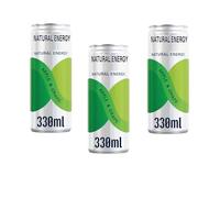 Natural Energy Sparkling Fruit Drink Can 330ml - Orange & Mango,Berry & Dragon,Apple & Grape Flavored Fruit Drink Cans - pys (3 x Cans, Apple & Grape Drink 330ml)