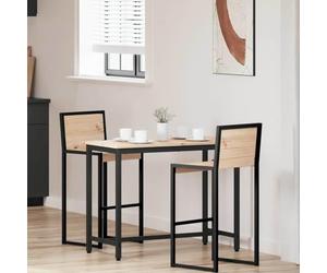 Natural Engineers Wood and Steel Table, 100 x 50 x 77 cm, Height Adjustable with Sturdy Metal Frame, Versatile as Desk, Side Table, Dining Table in the Living Room and Bedroom