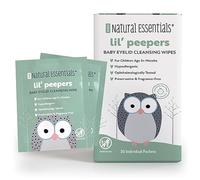 Natural Essentials Lil' Peepers Baby Eyelid & Eyelash Cleansing Wipes, 30 Count