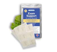 Natural Exam Support to Enhance Concentration, Focus & Memory Drug-Free, Gingko Biloba & Magnesium, UK Made 24-Hour Mental Support, Vegan, Waterproof, Hypoallergenic, 15 Patches