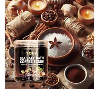 Natural Exfoliating Coffee Body Scrub with Sea Salt, Helps remove cellulite, Stretch Marks, Acne, Dead Skin - For Face & Body with free charcoal nose strips