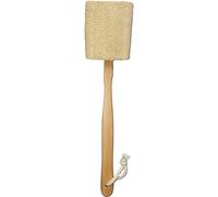 Natural Exfoliating Loofah luffa loofa Bath Brush On a Stick - With Long Wooden Handle Back Brush For Men & Women - Shower Sponge Body Back Scrubber Pack of 1