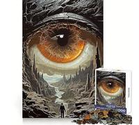 Natural Eyes Vintage 1000 Piece Jigsaw Puzzle for Teenagers Memory Gain Soothing Fun Design Assembly Elegant Gift (50x75cm)