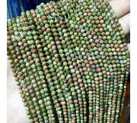 Natural Faceted Jades Agates Amazonite Quarts Stone Round Loose Spacer Bead for Jewelry Making DIY Bracelet Accessories 2 3 4.0mm-Unakite-3.0mm 120pcs Beads