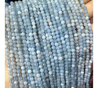 Natural Faceted Jades Agates Amazonite Quarts Stone Round Loose Spacer Bead for Jewelry Making DIY Bracelet Accessories 2 3 4.0mm-Aquamarine-3.0mm 120pcs Beads