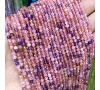 Natural Faceted Jades Agates Amazonite Quarts Stone Round Loose Spacer Bead for Jewelry Making DIY Bracelet Accessories 2 3 4.0mm-Colorful Crystal-4.0mm 90pcs Beads