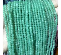 Natural Faceted Jades Agates Amazonite Quarts Stone Round Loose Spacer Bead for Jewelry Making DIY Bracelet Accessories 2 3 4.0mm-Green Aventurine-3.0mm 120pcs Beads