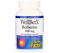 Natural Factors, WellBetX Berberine, 500 mg, 60 Vegetarian Capsules