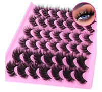 Natural False 16mm Cat Eye Lashes Pack 5D 14 Pairs Fake by[21 Pairs 3 Styles Lashes, ]