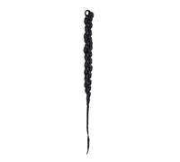 Natural Fashion Braided Ponytail Hair Extensions with Hair Ties for Women Twist Braid Perfect Looking(Natural Black)