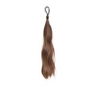 Natural Fashion Wig Ponytail Self-twisting Hair Bundles Pill Head Medium-length Simulation Hair Tie Type Perfect Looking(Light Brown C)