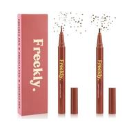 Natural Faux Freckles Pen, Waterproof & Quick-Drying - Fine Tip Freckle Makeup Pen for Realistic, Soft Freckles & Effortless Sunkissed Look - Long-Lasting, Skin-Friendly (Light Brown & Medium Brown)
