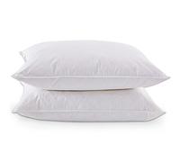 Natural Feather Pillows with 100% Cotton Cover, Medium Soft Support Sleeping Pillow, 2 Pack