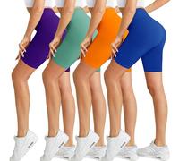Natural Feelings Buttercloud 4 Pack High Waist Biker Shorts for Women 8"