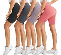 Natural Feelings Buttercloud 4 Pack Women's High Waist Tummy Control Cycling Shorts for Workout, Gym, Yoga