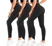 Natural Feelings Buttercloud High Waisted Leggings for Women Ultra Soft Stretch Opaque Slim Yoga Leggings, 3 Pack-Black*3, Large-X-Large