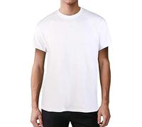Natural Feelings Men Undershirt White Shirt Tops for Men Crew Neck T-Shirts 5 Pack S