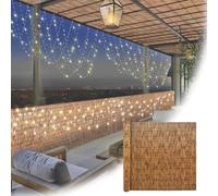 Natural Fence, Handmade Bamboo Roll-Up Shade, Garden Privacy, Sun Protection, Waterproof Outdoor Fence, 60x1000cm (2.0x32.8FT)