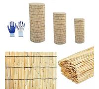 Natural Fencing Panel - Outdoor, Hand-Woven Decorative Divider, Weatherproof Curtain Fence for Easy Installation, 6.0m x 1.8m (H180xL600cm)