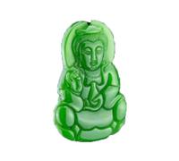 Natural Feng Shui Dark Green Jade Necklace Pendant for Women Yoga Hetian Jade Pure Bottle Guanyin Fashion Auspicious