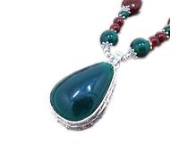 Natural Feng Shui Gray Dark Green Jade Necklace Pendant for Women Genuine Yoga Jadeite Water Drops