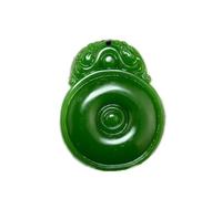Natural Feng Shui Green Jade Necklace Pendant for Women Genuine Yoga Jasper Things Going Well