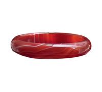 Natural Feng Shui Jade Bangle for Women Genuine Red Bracelet Agate Perfect Auspicious and Safe Fit 58-62mm
