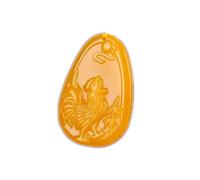 Natural Feng Shui Yellow Jade Necklace Pendant for Women Genuine Yoga Chinese Rooster Fashion Auspicious