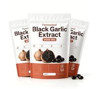 Natural Fermented Black Garlic Extract, Boost Energy, Odorless Aged Black Garlic Organic ,3Pcs