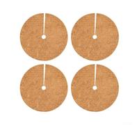 Natural Fiber Plant Mulch Rings 4-Pack Brown(23cm)