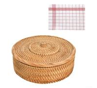 Natural Fiber Tortilla Warmer Basket Designed For Retaining Heat While Allowing Air Circulation For Freshness