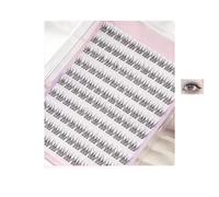 Natural Fine Black Wispy Cluster Lashes with Triple Fishtail Effect - 120 PCS Individual Falsies Kit for Lightweight Self-Adhesive Application and Comfortable Day Wear, Effortless Everyday Look