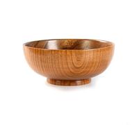 Natural Finish Wooden Bowl for Serving Soup Rice and Salad with Elegant Fits Well in Both Formal and Informal Settings (20cm)