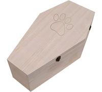 Natural Finish Wooden Pet Coffin - Large 3XL for Large Pets - Fixed Metal Closure