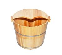 Natural Fir Wood Foot Soaking Tub - Spa Bucket with Lid for Relaxing Foot Bath & Wash Easy-to-Use Foot Spa Barrel for Home Wellness and Self-Care