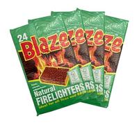 Natural Firelighters - 96 Blocks - Fast & Clean Ignition - Odourless - Easy to Use - Suitable for Stoves, Fire Pits, BBQs & Open Fires (96)