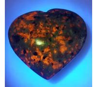 Natural Flame Stone Fluorescent Stone Energy Crystal Heart Shape home decor(70-85g)