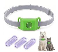 Natural Flea Collar for Dogs, Gentle Pest Defence Pendant, Waterproof Lightweight Tag, Alternative to Traditional Chemical Repellents (Green)