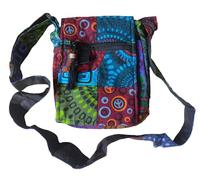 NATURAL FLOW Fair Trade Cotton Patchwork Hippy Boho Shoulder Passport Travel Bag
