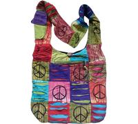 NATURAL FLOW Fair Trade Cotton Patchwork Peace Hippy Boho Shoulder Beach Travel Bag