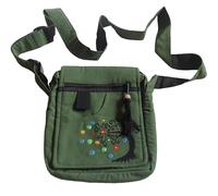 NATURAL FLOW Fair Trade Cotton Tree Of Life Hippy Boho Shoulder Passport Travel Bag