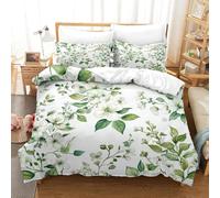 Natural Flowers, Tree Patterns, Green Fruits Duvet Cover 3 PCS Hotel Quality Quilt Cover Bedding Sets Bed Covers with Pillowcases with Zipper Closure Hypoallergenic Soft Breathable Microfiber King(220