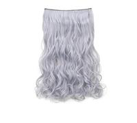 Natural Fluffy Pieces Thickened Wavy Clip In Hairs Extensions, 18 Inch Long Curly Synthetic One Piece Hair with 5 Clips(4110)
