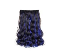 Natural Fluffy Pieces Thickened Wavy Clip In Hairs Extensions, 18 Inch Long Curly Synthetic One Piece Hair with 5 Clips Quick to Wear(2H61C)