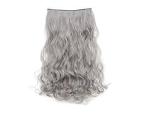 Natural Fluffy Pieces Thickened Wavy Clip In Hairs Extensions, 18 Inch Long Curly Synthetic One Piece Hair with 5 Clips(0906)