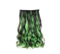 Natural Fluffy Pieces Thickened Wavy Clip In Hairs Extensions, 18 Inch Long Curly Synthetic One Piece Hair with 5 Clips Quick to Wear(2H15CH86C)