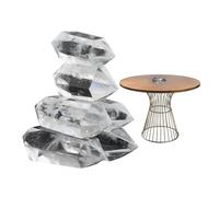 Natural Fluorite Crystal - White Transparent Hexagonal Ring, | Natural Crystals for Rebalancing, Meditation, Positive Energy and Wellness