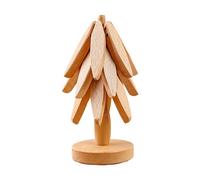 Natural Foldable Wooden Tree Trivet Set - Anti Scald Mat Table Mat, For Hot Dishes/Pot/Bowl/Teapot/Hot Pot Holders - Set Of 3