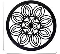 Natural for timber Wall Decor 25cm Floral Carving Design Natural(A) | Classical European design, black finish, detailed patterns, traditional craftsmanship, rustic interior fit