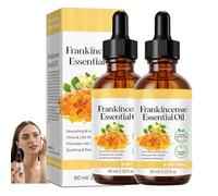Natural Frankincense Essential Oil & Resin Oil - for Skin Firming, Smoothing Fine Lines & Wrinkles, Soothing Skin - Ideal for Hair Care, Facial Care, Aromatherapy & Body Massage, 60 ml (2pcs)